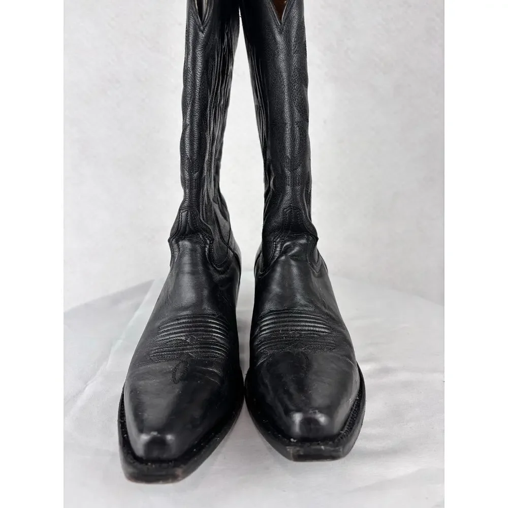 Shyanne Womens Cowboy Boots 9M Black Leather Western Rodeo Equestrian - Picture 2 of 6